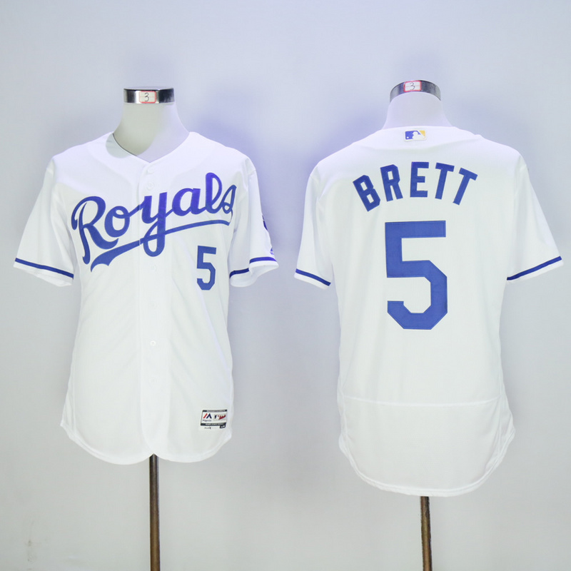 Men Kansas City Royals 5 Brett White Elite MLB Jerseys